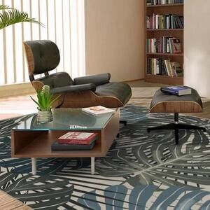 Monstera Jade Washable Rug
